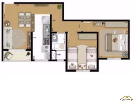 Imagem Apartamento a venda no condomínio Vista Park Vila Nambi - Jundiaí/SP