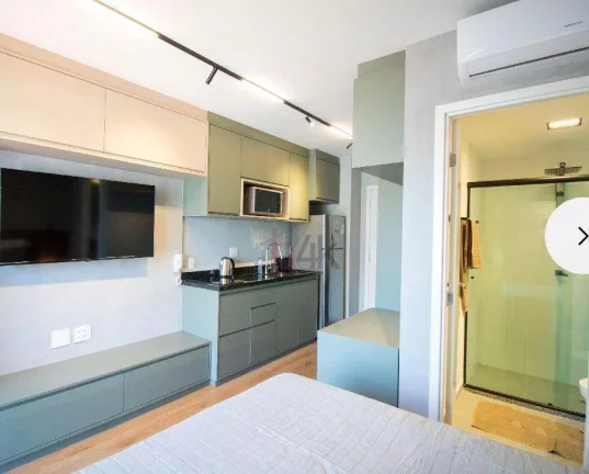 Imagem Apartamento com 1 dormitório para alugar, 32 m² por R$ 3.525/mês - Brooklin - São Paulo/SP