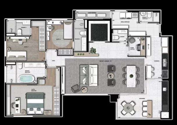 Imagem Apartamento para Venda em Maringá, Zona 01, 3 dormitórios, 2 suítes, 4 banheiros, 2 vagas