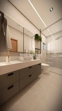 Imagem Casa à Venda no Condomínio Morada das Flores em Cambé com 3 Quartos, Suíte com Closet, Ambientes Integrados e Iluminação em LED