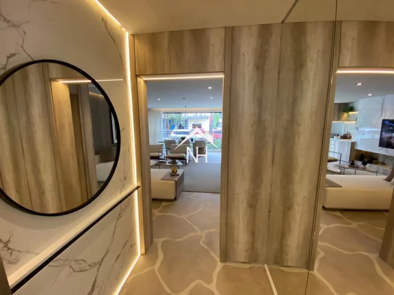 Imagem apartamento 154m com Hall Privativo,3 suítes (1 master), 2 Vagas,Varanda Gourmet,Piscina,Deck,Academia,Salão de Festas,Lounge externo c/ churrasqueira