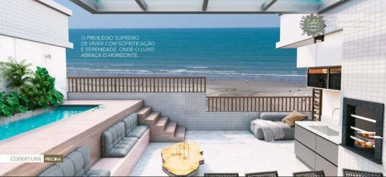 Imagem Cobertura com 4 dormitórios à venda, 261 m² por R$ 2.610.000,00 - Vila Guilhermina - Praia Grande/SP