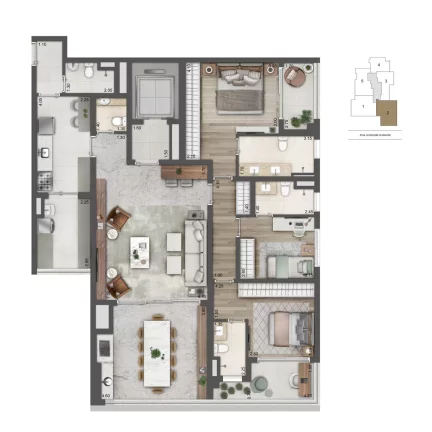 Imagem Apartamento em Brooklin Paulista - São Paulo SP