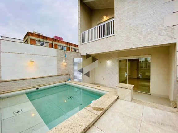 Foto do imóvel: Casa Sobreposta para Venda em Santos, Aparecida, 3 dormitórios, 3 suítes, 6 banheiros, 2 vagas