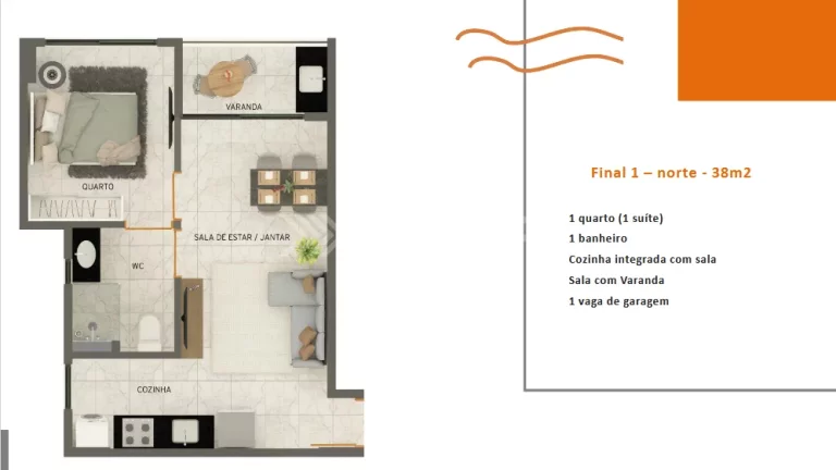 Imagem Apto - 1 Quarto - 38 m² - Formosa, Cabedelo/PB