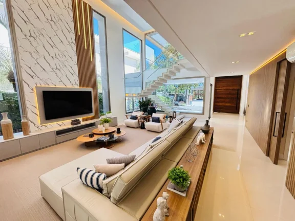 Imagem Luxuosa Casa à Venda na Riviera de São Lourenço Módulo 12 - 6 Quartos, 6 Suítes, 3 Salas, 4 Vagas - Área Externa Espetacular!