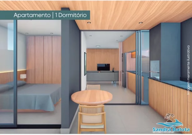 Imagem apartamentos com 1 e 2 dormitórios no centro de Ubatuba