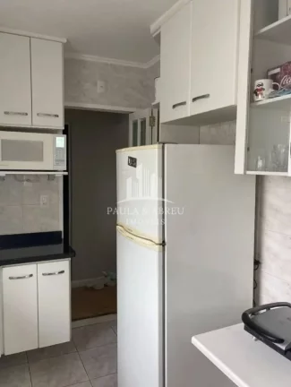 Imagem Apartamento 62m², Varanda, andar intermediário, Planejados, forno, fogão, geladeira, 1 vaga fixa e coberta no Parque São Vicente, Mauá-SP