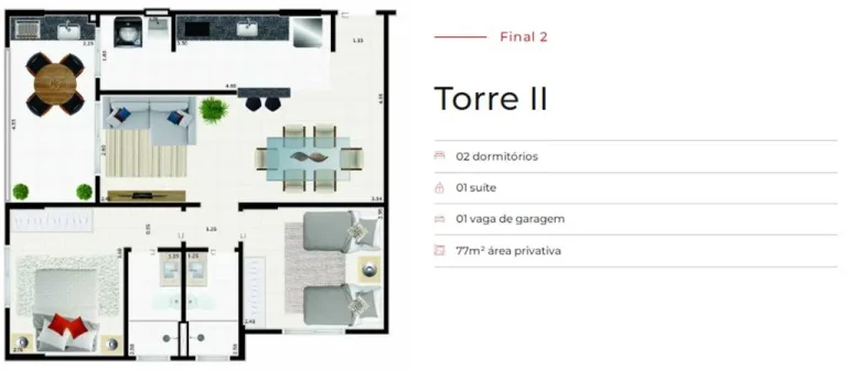 Imagem APARTAMENTO COM 77.35 m² - CENTRO - MONGAGUA SP