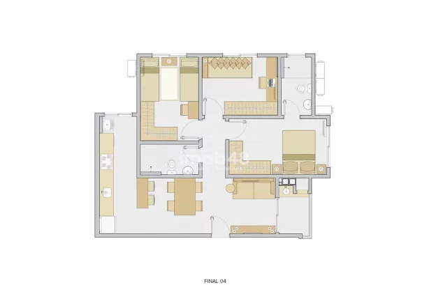 Imagem Apartamento em Nova Palhoça - Palhoça: 69m², 3 quartos, 2 banheiros.