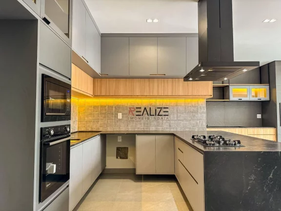 Imagem Modernidade e sofisticação casa térrea com escritório à venda, 211 m² por R$ 1.790.000 - Condomínio Fechado - Indaiatuba/SP