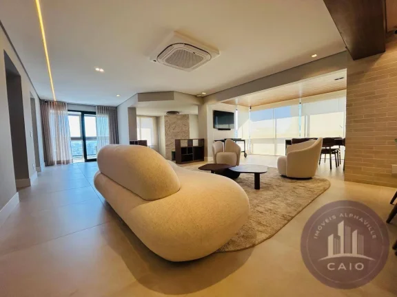 Imagem Apartamento mobiliado com 287 m² a venda por R$ 4.490.000 Alphaville/SP