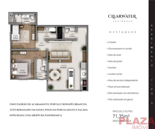 Imagem Apartamento à venda no Clearwater Residence da EAW Construtora em Camboriú