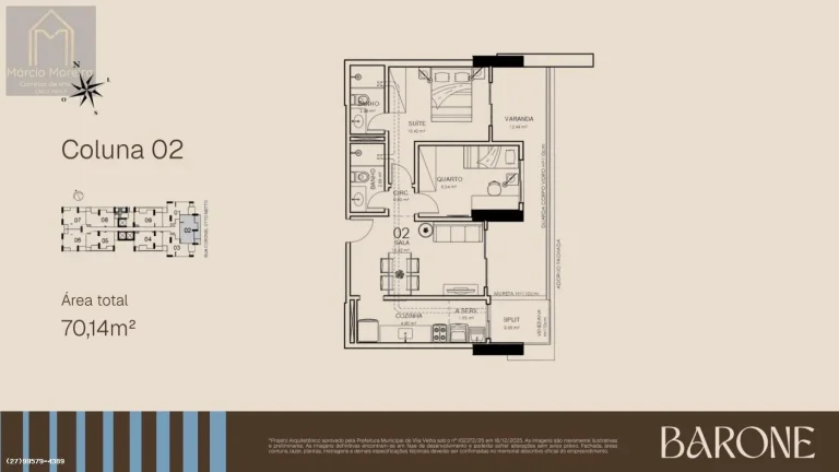 Imagem Apartamento para Venda em Vila Velha, Jockey De Itaparica, 2 dormitórios, 1 suíte, 2 banheiros, 1 vaga
