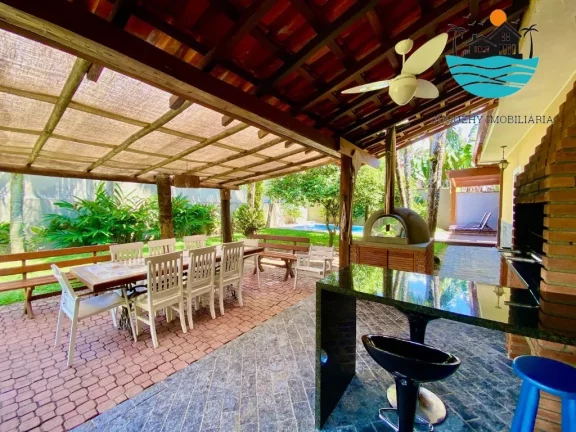 Imagem Casa bem localizada - Praia de Juquehy, 100 metros da praia, piscina, churrasqueira, 6 dormitórios, acomoda 14 pessoas | Juquehy Imobiliária
