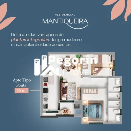 Imagem Apartamento à venda em Curitiba, Bairro Alto, com 2 quartos, 48,64m²