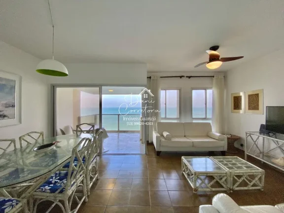 Imagem Apartamento com vista para o oceano no Morro do Maluf em Guarujá-SP: 3 quartos, 1 suíte, 2 salas, 3 banheiros, 1 vaga, 128m².