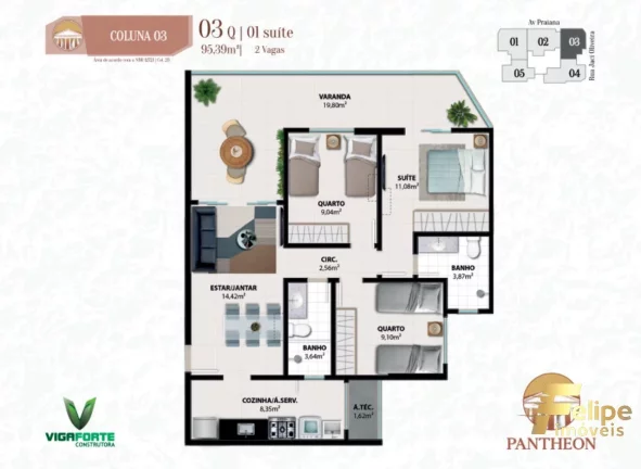 Imagem UM PERFEITO APARTAMENTO DE 3 QUARTOS PARA TODA A FAMÍLIA NA PRAIA DO MORRO / GUARAPARI - ES