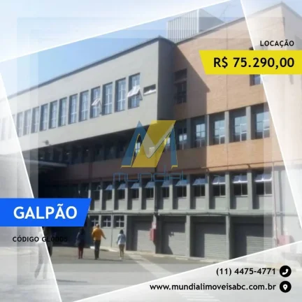 Imagem Galpão logístico em SBC com docas e acesso estratégico
