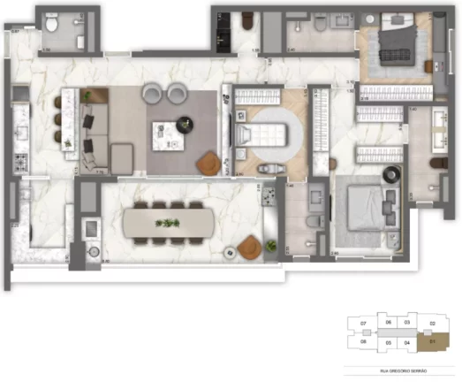 Imagem Luxuoso apartamento de 3 quartos na Vila Mariana, São Paulo-SP! Com 3 suítes, 4 banheiros, 2 vagas de garagem e 131,00 m² de área.