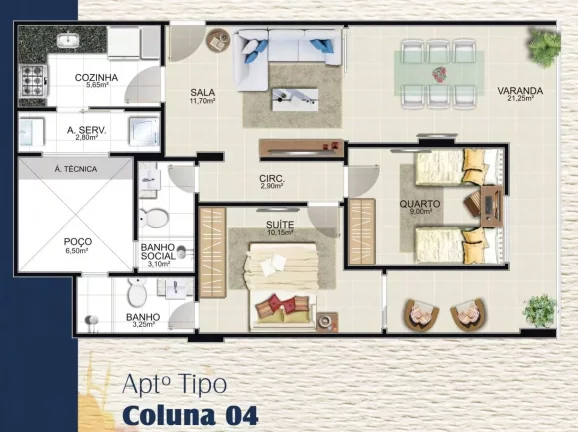 Imagem Apartamento Alto Padrão, 03 Quartos, 01 Suite, Area de Lazer Completa, Elevador, Centro, Guarapari - ES