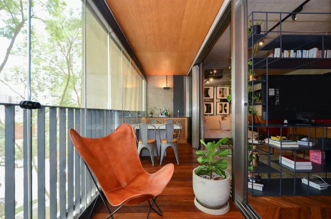 Imagem Studio Vila Mariana - 44M², 1 Dorm, 1 Vaga Demarcada, Varanda, Armários, Piscina, Churrascaria, Academia, Lavanderia Coletiva.