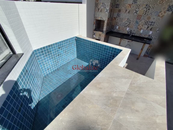 Imagem Sua Sobreposta Alta com 3 dormitórios, Piscina e Churrasqueira na Vila Belmiro Santos R$1200 mil