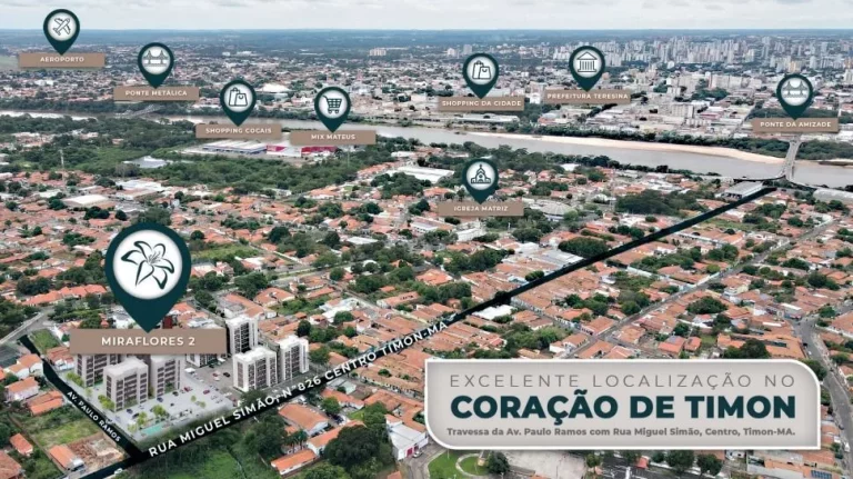 Imagem Apartamentos no centro de Timon/MA, a partir de R$ 216.000,00 - Condomínio MIRAFLORES II RESIDENCE