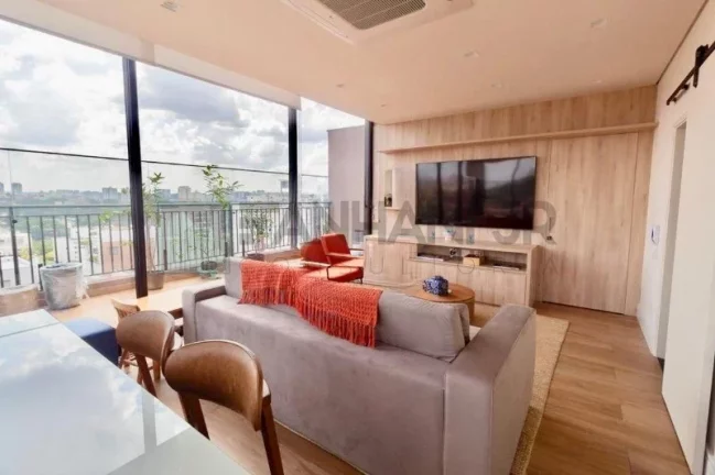 Imagem Apartamento de luxo na Vila Progredior, São Paulo-SP: 2 quartos, 2 suítes, 3 salas e 3 vagas de garagem.