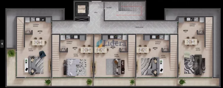 Imagem Apto - 3 Quartos - 1 Suíte - 76,50 m² - Ponta de Campina, Cabedelo/PB