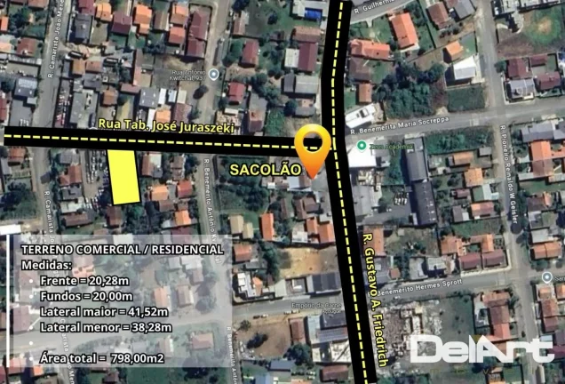 Imagem TERRENO COMERCIAL A 150m DO SACOLÃO VILA NOVA - 798,00m2 - R$ 449.000,00