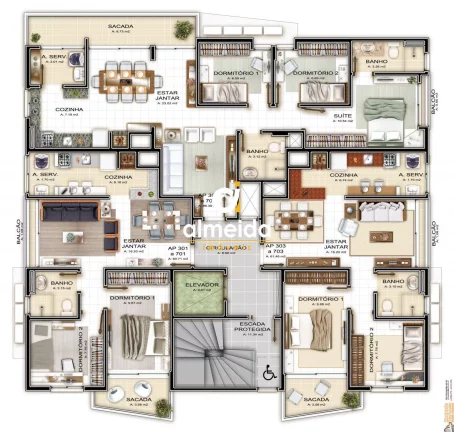 COBERTURA 3 DORMITÓRIOS - NOVO