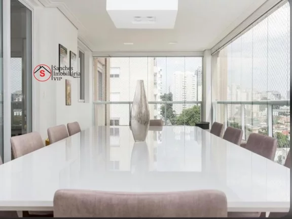 Imagem Lindo apartamento alto padrão, 184m, 2 por andar, elevador privativo, 4 dormitórios sendo 3 suítes, churrasqueira a carvão na varanda