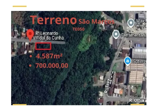 Imagem Terreno com 4.587m² no Bairro São Marcos em Joinville/SC