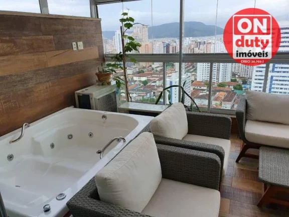 Imagem Cobertura com 2 dormitórios para alugar, 97 m² por R$ 1.591.340,00/mês - Boqueirão - Santos/SP