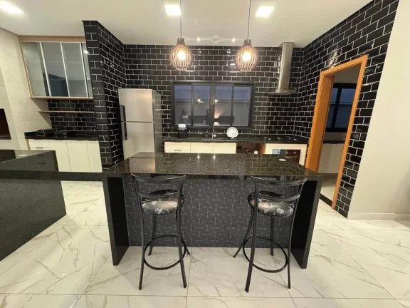 Imagem Casa térrea moderna e completa em condomínio fechado, semi mobiliada.