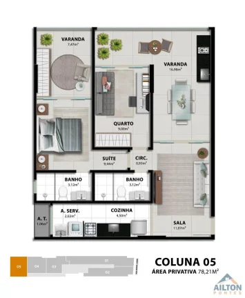 Imagem Apartamento com 2 Quartos à Venda na Prainha de Muquiçaba - Guarapari/ES