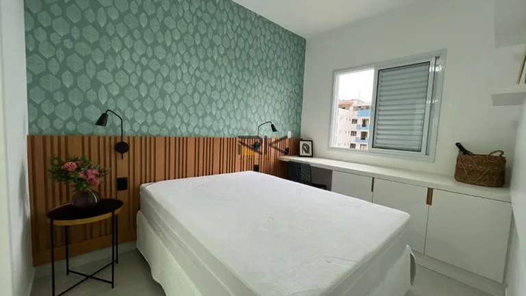 Imagem APARTAMENTO PRAIA GRANDE com 2 dormitórios sendo 1 suíte,1 vaga de garagem,sala 2 ambientes,varanda gourmet com churrasqueira