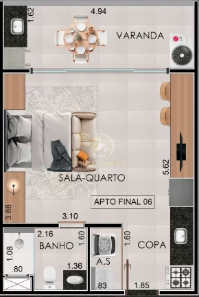 Imagem LANÇAMENTO DE STUDIO ENTRE PRAIA GRANDE E TENÓRIO A POUCOS METROS DO MAR