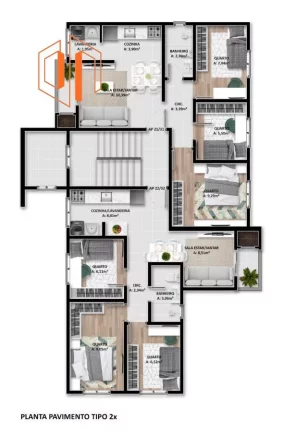 Imagem Apartamento para Venda em São José dos Pinhais, Parque da Fonte, 3 dormitórios, 1 banheiro, 1 vaga