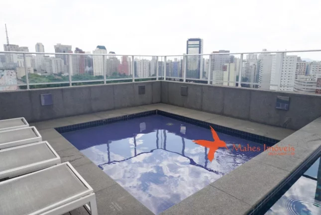Imagem Apartamento à venda na Consolação, São Paulo-SP: quarto, sala e cozinha integrados, 1 banheiro, 1 vaga de garagem e 33m² de área.