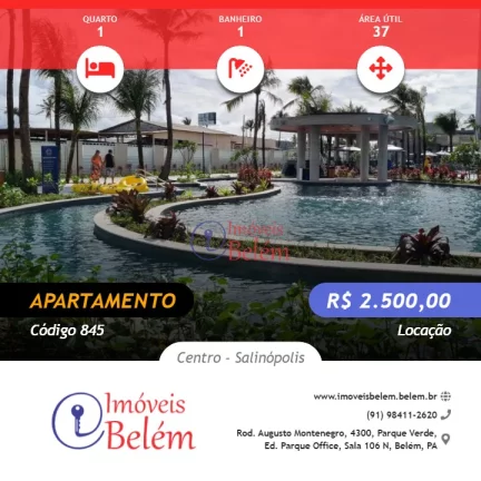 Apartamento para alugar no Resort Salinas Premium