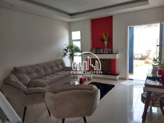 Imagem Lindo sobrado de 287m² AC c/ área gourmet + piscina + bangalô + suíte c/ hidro - Excelente localização! Jardim Caçula, Jundiaí/SP