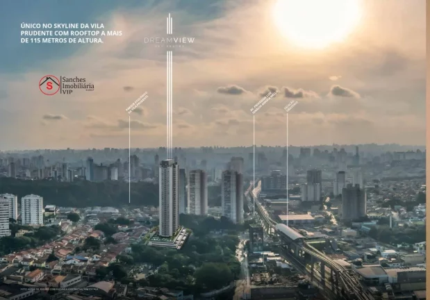 Imagem APARTAMENTOS NA VILA PRUDENTE COM 2 OU 3 DORMITÓRIOS. PROJETO SUPER EXCLUSIVO E SOFISTICADO, UM SKY RESORT, A MAIS DE 115 METROS DE ALTURA.