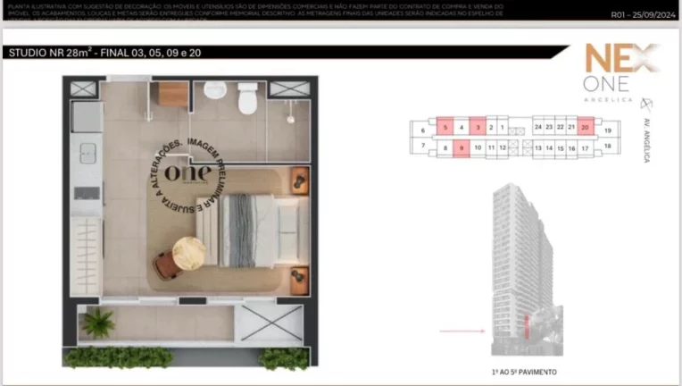Imagem Apartamento com 1 Quarto à Venda, 22 m² em Santa Cecília - São Paulo