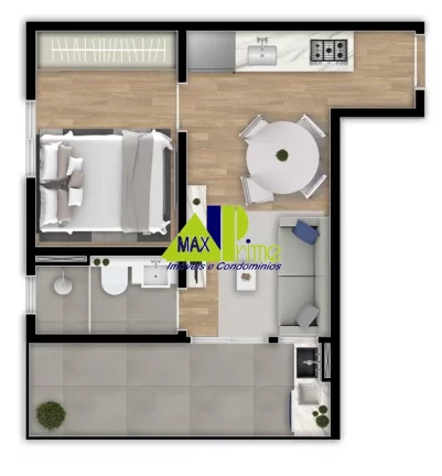 Imagem Imperdível Apartamento à Venda em São Paulo - Chácara Califórnia! 1 Quarto, 1 Sala, 1 Banheiro, 30,48 m².