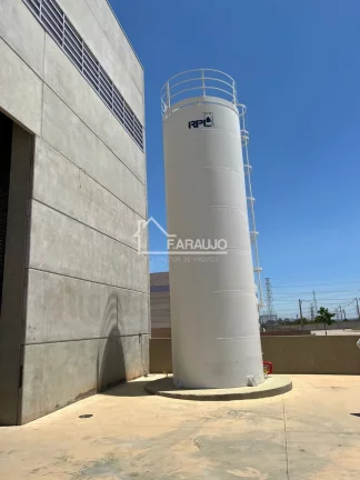 Imagem Galpão (Padrão TRIPLE A) para locação e área construida de 2.082m²; Piso Livre: 1.500m²; Administrativo: 318m².