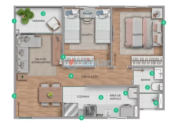 Imagem Apartamento à venda 2 Quartos 44.75M Campo Grande Rio de Janeiro - RJ | Bálsamo - Fase 3 Imagem Apartamento à venda 2 Quartos 44.75M Campo Grande Rio de Janeiro - RJ | Bálsamo - Fase 3
