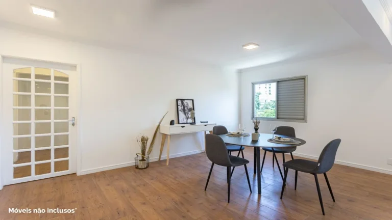 Imagem Apartamento 118M² Reformado, 2Q, 1 Suíte, 2 Banheiros, 2 Vagas, Lavabo, Piscina, Salão de Festas e Jogos, Quadra, Brinquedoteca, Playground, Banheira.