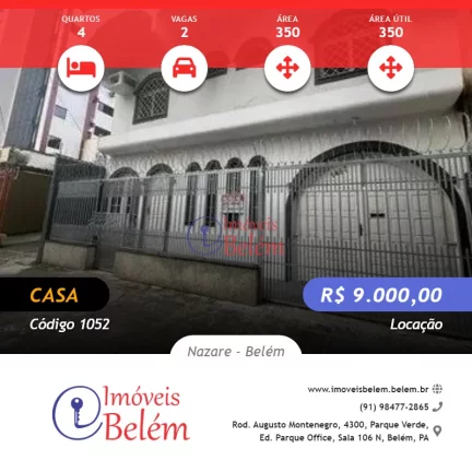 Imoveis Belém Aluga Casa Em Av Nazare